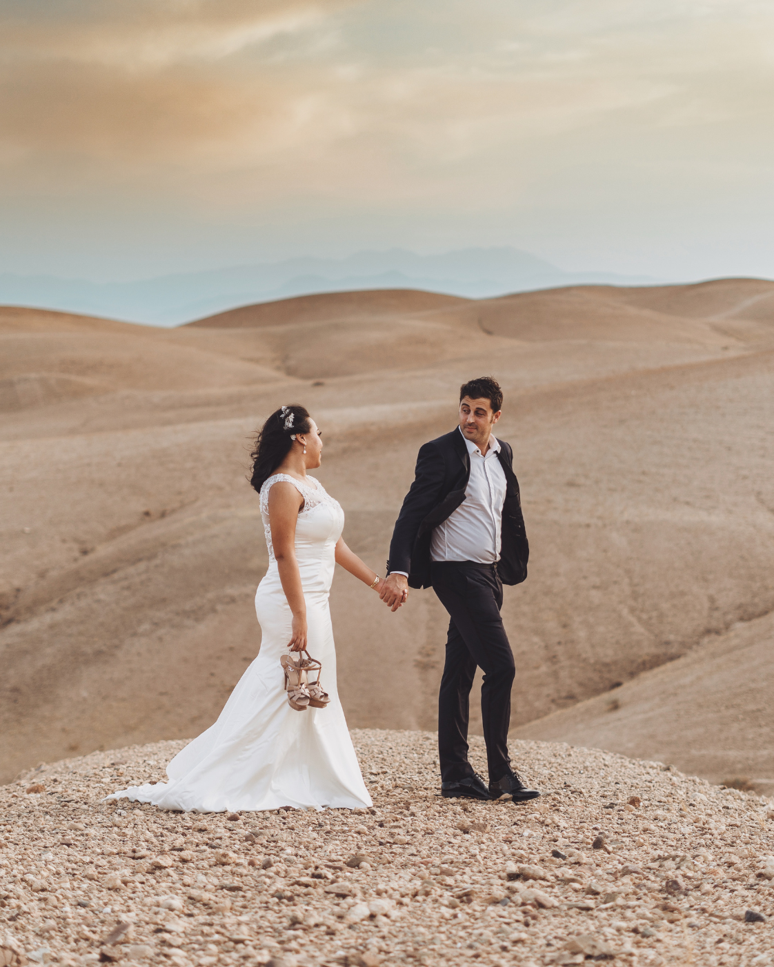 Desert wedding atmosphere in Morocco